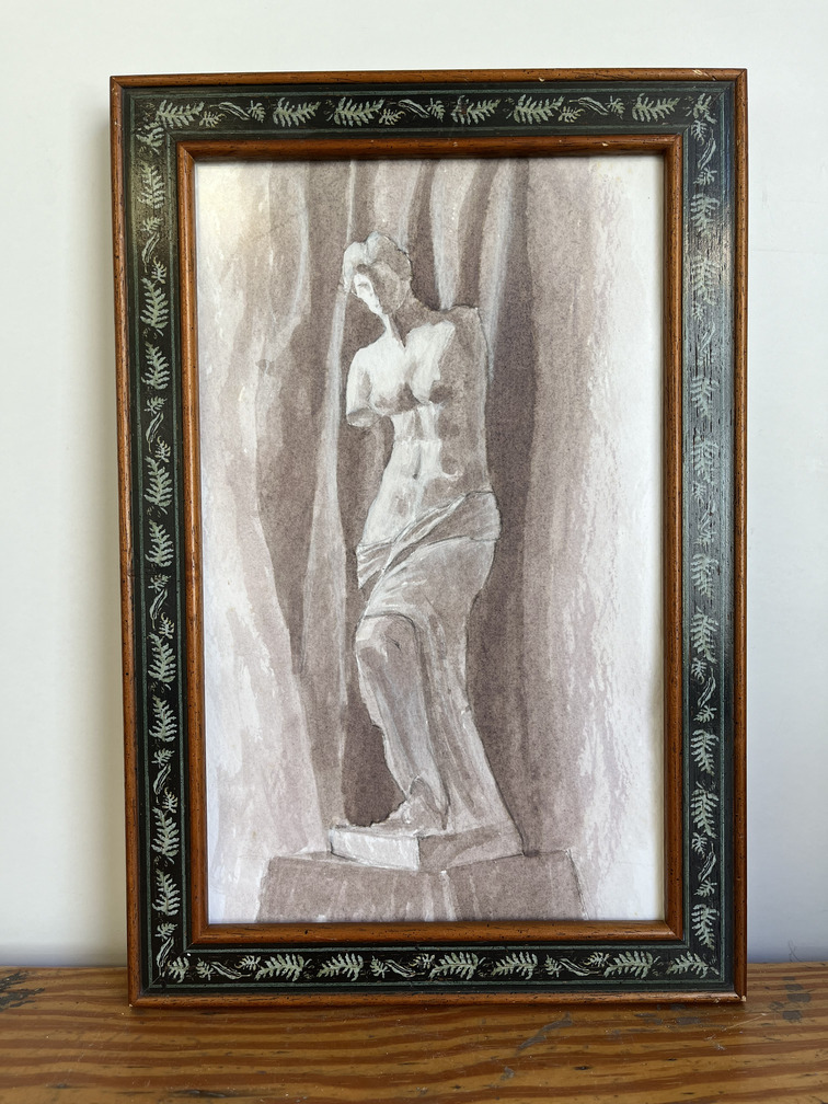 ACUARELA SOBRE PAPEL.VENUS DE MILO. 24,5X 37