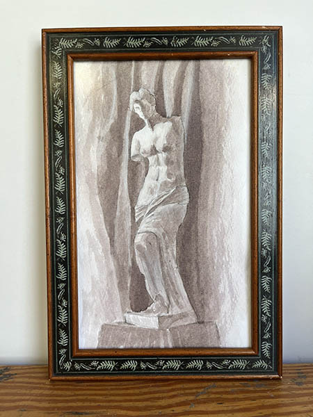 ACUARELA SOBRE PAPEL. VENUS DE MILO. 24,5 X 37