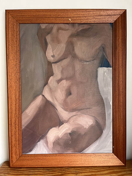 ACRILICO SOBRE LIENZO. DESNUDO 1. 62X82