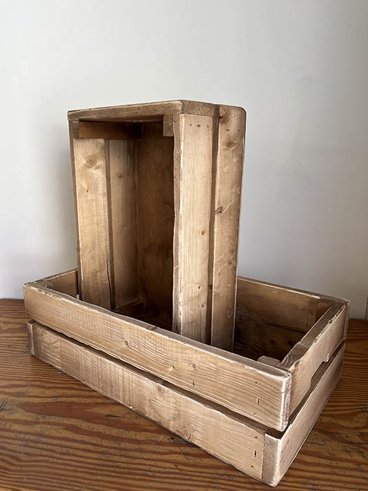 CAJAS DE MADERA ENVEJECIDAS. 54X30X15