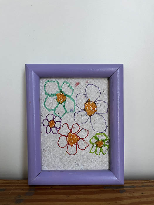 FLORES. ROTULADOR SOBRE PAPEL RECICLADO.11,5 X14